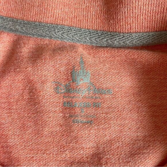 Disney Parks Coral With Embroidered Mickey Relaxed Fit Polo Shirt Size Small - Picture 6 of 6
